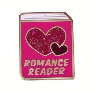 ROMANCE READER OIL DRIPPED ENAMEL PIN LAPEL PIN BROOCH NWT